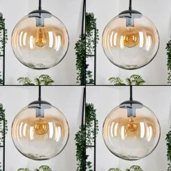 hofstein Gastor Suspension, Boule lumineuse Noir, 2 lumières