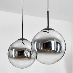 hofstein Gastor Suspension, Boule lumineuse Noir, 2 lumières