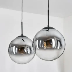 hofstein Gastor Suspension, Boule lumineuse Noir, 2 lumières