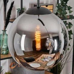 hofstein Gastor Suspension, Boule lumineuse, Suspension Noir, 2 lumières