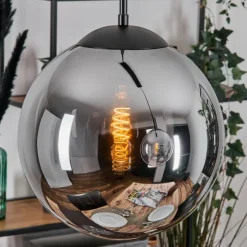 hofstein Gastor Suspension, Boule lumineuse, Suspension Noir, 2 lumières