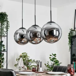 hofstein Gastor Suspension, Boule lumineuse, Suspension Fumé, 3 lumières