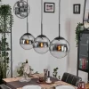 hofstein Gastor Suspension, Boule lumineuse, Suspension Chrome, Clair, Fumé, 3 lumières