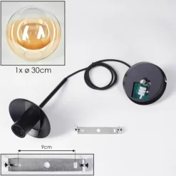 hofstein Gastor Suspension, Boule lumineuse, Suspension Ambre, Clair, 1 lumière