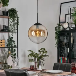 hofstein Gastor Suspension, Boule lumineuse, Suspension Ambre, Clair, 1 lumière