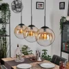 hofstein Gastor Suspension, Boule lumineuse, Suspension Ambre, Clair, 3 lumières