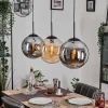 hofstein Gastor Suspension, Boule lumineuse, Suspension Ambre, Fumé, 3 lumières