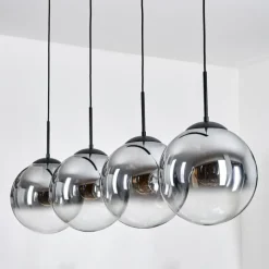hofstein Gastor Suspension, Boule lumineuse, Suspension Clair, Fumé, 4 lumières