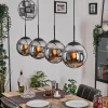 hofstein Gastor Suspension, Boule lumineuse, Suspension Chrome, Fumé, 4 lumières