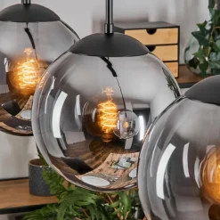 hofstein Gastor Suspension, Boule lumineuse, Suspension Fumé, 4 lumières