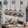 hofstein Gastor Suspension, Boule lumineuse, Suspension Chrome, Fumé, 4 lumières