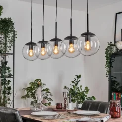 hofstein Gastor Suspension, Boule lumineuse, Suspension Clair, 5 lumières