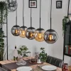 hofstein Gastor Suspension, Boule lumineuse, Suspension Ambre, Fumé, 5 lumières