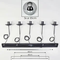 hofstein Gastor Suspension, Boule lumineuse, Suspension Fumé, 5 lumières
