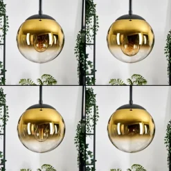 hofstein Gastor Suspension, Boule lumineuse, Suspension Or, Clair, 5 lumières