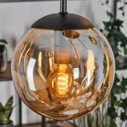 hofstein Gastor Suspension, Boule lumineuse, Suspension Ambre, 5 lumières