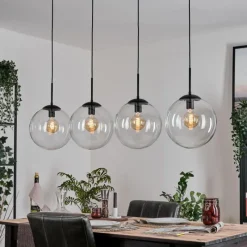 hofstein Gastor Suspension, Boule lumineuse, Suspension Clair, 4 lumières