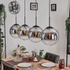 hofstein Gastor Suspension, Boule lumineuse, Suspension Chrome, Clair, Fumé, 4 lumières