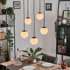 hofstein Gastor Suspension, Boule lumineuse, Suspension Blanc, 5 lumières