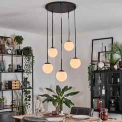 hofstein Gastor Suspension, Boule lumineuse, Suspension Blanc, 5 lumières