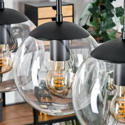 hofstein Gastor Suspension, Boule lumineuse, Suspension Clair, 4 lumières