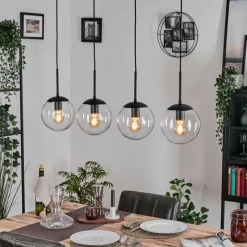 hofstein Gastor Suspension, Boule lumineuse, Suspension Clair, 4 lumières