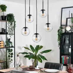 hofstein Gastor Suspension, Boule lumineuse, Suspension Clair, 5 lumières