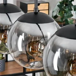 Suspension Verre Fumé-hofstein Gastor Suspension, Boule lumineuse, Suspension Clair, Fumé, 4 lumières