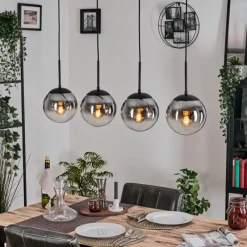 Suspension Verre Fumé-hofstein Gastor Suspension, Boule lumineuse, Suspension Clair, Fumé, 4 lumières