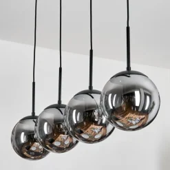 hofstein Gastor Suspension, Boule lumineuse, Suspension Fumé, 4 lumières