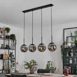 hofstein Gastor Suspension, Boule lumineuse, Suspension Fumé, 4 lumières
