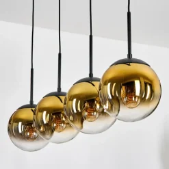hofstein Gastor Suspension, Boule lumineuse, Suspension Or, Clair, 4 lumières