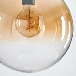 hofstein Gastor Suspension, Boule lumineuse, Suspension 30 cm Ambre, Clair, 3 lumières