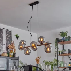 hofstein Gastor Suspension, Boule lumineuse, Suspension Fumé, 8 lumières