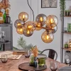 hofstein Gastor Suspension, Boule lumineuse, Suspension Ambre, Fumé, 10 lumières