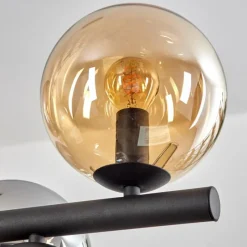 hofstein Gastor Suspension, Boule lumineuse, Suspension Ambre, Fumé, 10 lumières