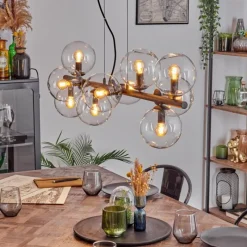 hofstein Gastor Suspension, Boule lumineuse, Suspension Clair, 10 lumières