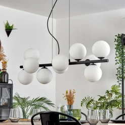 hofstein Gastor Suspension, Boule lumineuse, Suspension Blanc, 10 lumières