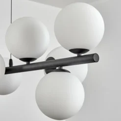 hofstein Gastor Suspension, Boule lumineuse, Suspension Blanc, 10 lumières
