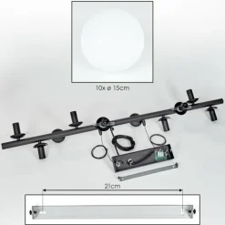 hofstein Gastor Suspension, Boule lumineuse, Suspension Blanc, 10 lumières