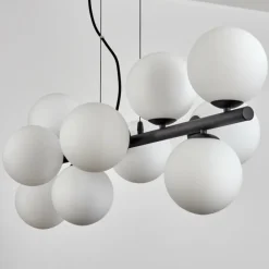 hofstein Gastor Suspension, Boule lumineuse, Suspension Blanc, 10 lumières