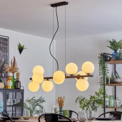 hofstein Gastor Suspension, Boule lumineuse, Suspension Blanc, 10 lumières