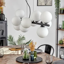 hofstein Gastor Suspension, Boule lumineuse, Suspension Blanc, 10 lumières