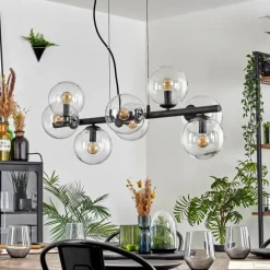 hofstein Gastor Suspension, Boule lumineuse, Suspension Clair, 8 lumières