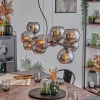 hofstein Gastor Suspension, Boule lumineuse, Suspension Chrome, Fumé, 10 lumières