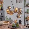 hofstein Gastor Suspension, Boule lumineuse, Suspension Ambre, Chrome, Fumé, 10 lumières