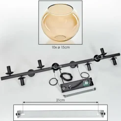 hofstein Gastor Suspension, Boule lumineuse, Suspension Ambre, 10 lumières