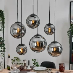 hofstein Gastor Suspension, Boule lumineuse, Suspension Fumé, 6 lumières