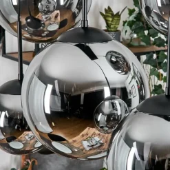 hofstein Gastor Suspension, Boule lumineuse, Suspension Fumé, 6 lumières