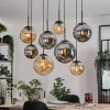 hofstein Gastor Suspension, Boule lumineuse, Suspension Ambre, Fumé, 8 lumières
